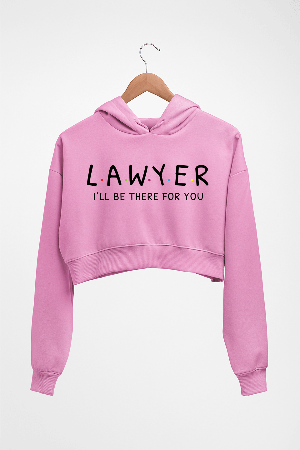 Lawyer Crop HOODIE FOR WOMEN-Light Baby Pink-Ektarfa.online
