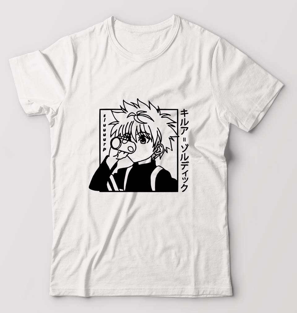 Killua Zoldyck T-Shirt for Men-White-Ektarfa.online