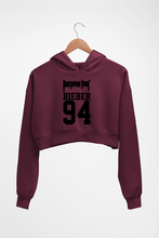 Load image into Gallery viewer, Purpose Tour Bieber Crop HOODIE FOR WOMEN-Maroon-Ektarfa.online
