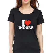 Load image into Gallery viewer, I Love Indore T-Shirt for Women-Black-Ektarfa.online
