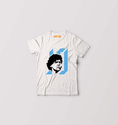 Diego Maradona Kids T-Shirt for Boy/Girl-White-Ektarfa.online