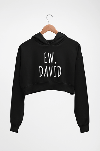 Schitts Creek EW David Crop HOODIE FOR WOMEN-Black-Ektarfa.online