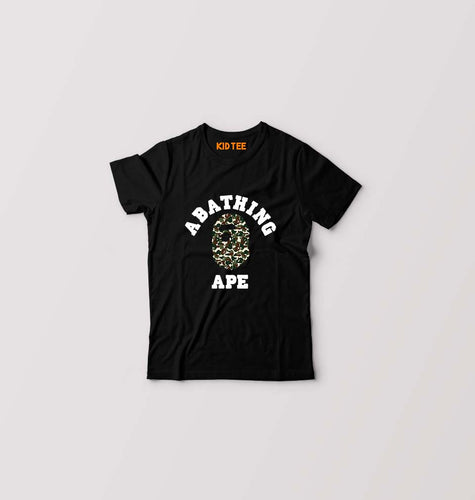A Bathing Ape Kids T-Shirt for Boy/Girl-Black-Ektarfa.online