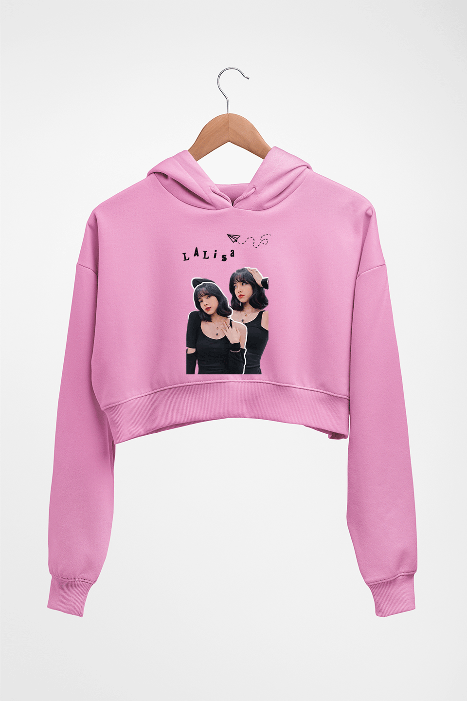 BLACKPINK Crop HOODIE FOR WOMEN-Light Baby Pink-Ektarfa.online