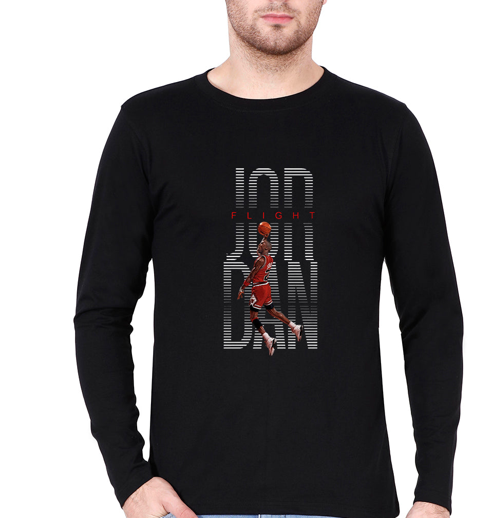 Michael Jordan Full Sleeves T-Shirt for Men-Black-Ektarfa.online