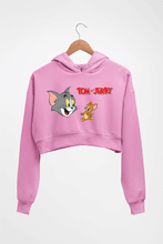 Load image into Gallery viewer, Tom and Jerry Crop HOODIE FOR WOMEN-Light Baby Pink-Ektarfa.online
