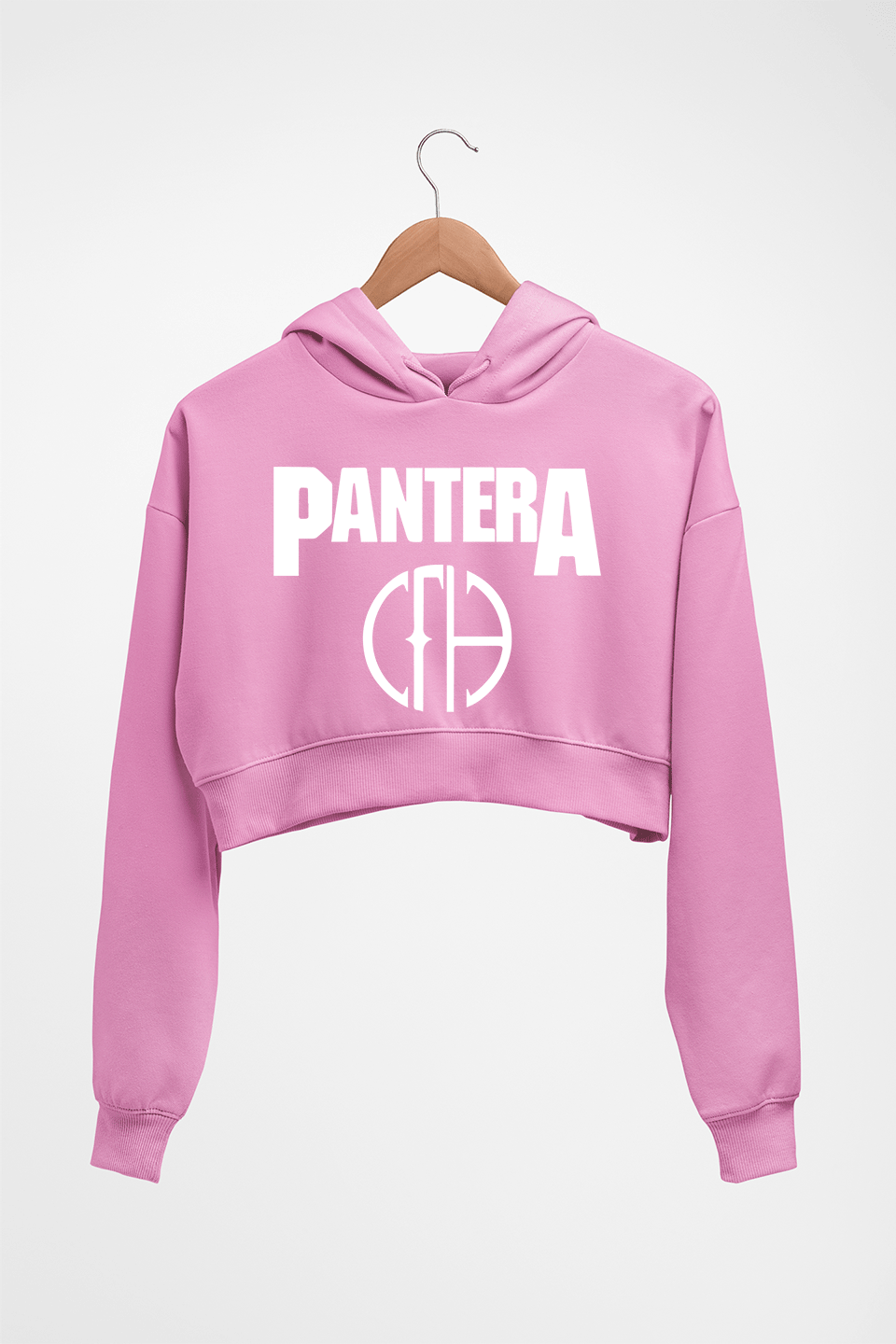 Pantera Crop HOODIE FOR WOMEN-Light Baby Pink-Ektarfa.online