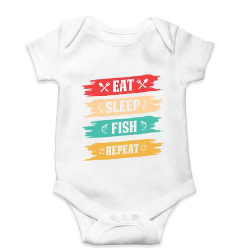 Fishing Kids Romper For Baby Boy/Girl-0-5 Months(18 Inches)-White-Ektarfa.online