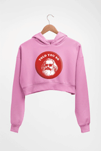 Load image into Gallery viewer, Karl Marx Crop HOODIE FOR WOMEN-Light Baby Pink-Ektarfa.online
