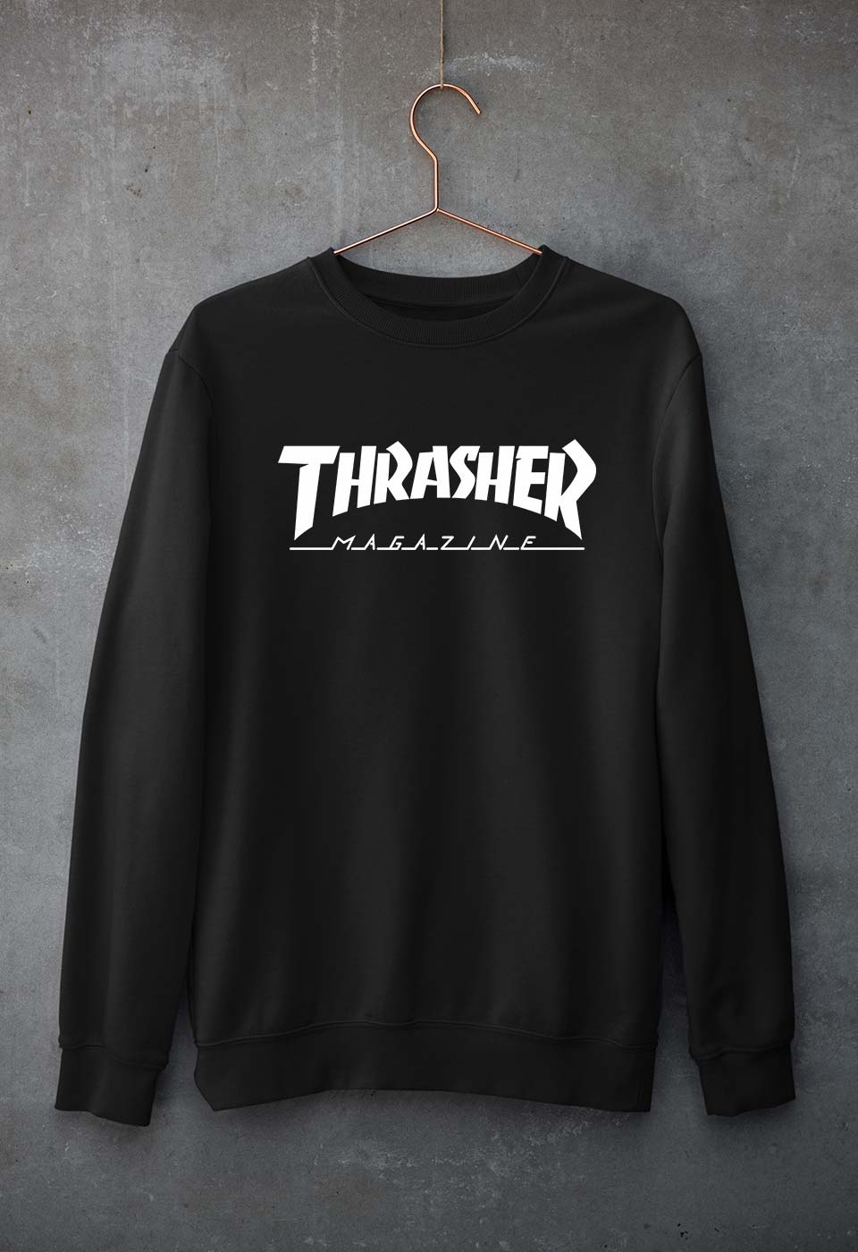 Thrasher Magazine Unisex Sweatshirt for Men/Women-Black-Ektarfa.online