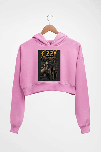 Ozzy Osbourne Crop HOODIE FOR WOMEN-Light Baby Pink-Ektarfa.online