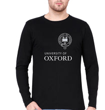 Load image into Gallery viewer, University of Oxford Full Sleeves T-Shirt for Men-Black-Ektarfa.online
