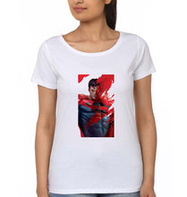 Load image into Gallery viewer, Superman Superhero T-Shirt for Women-White-Ektarfa.online
