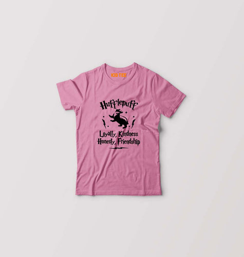 Hufflepuff Harry Potter Kids T-Shirt for Boy/Girl-Pink-Ektarfa.online
