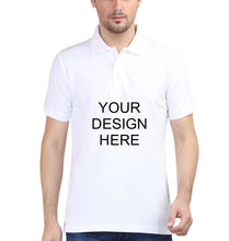 Load image into Gallery viewer, Customized-Custom-Personalized Polo T-Shirt for Men-S(38 Inches)-White-Ektarfa.co.in
