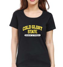 Load image into Gallery viewer, Varsity Cold Glory T-Shirt for Women-Black-Ektarfa.online
