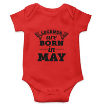 Load image into Gallery viewer, Legends are Born in May Kids Romper For Baby Boy/Girl-0-5 Months(18 Inches)-RED-Ektarfa.online
