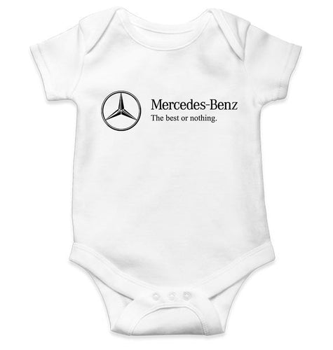 Mercedes-Benz Kids Romper For Baby Boy/Girl-0-5 Months(18 Inches)-White-Ektarfa.online