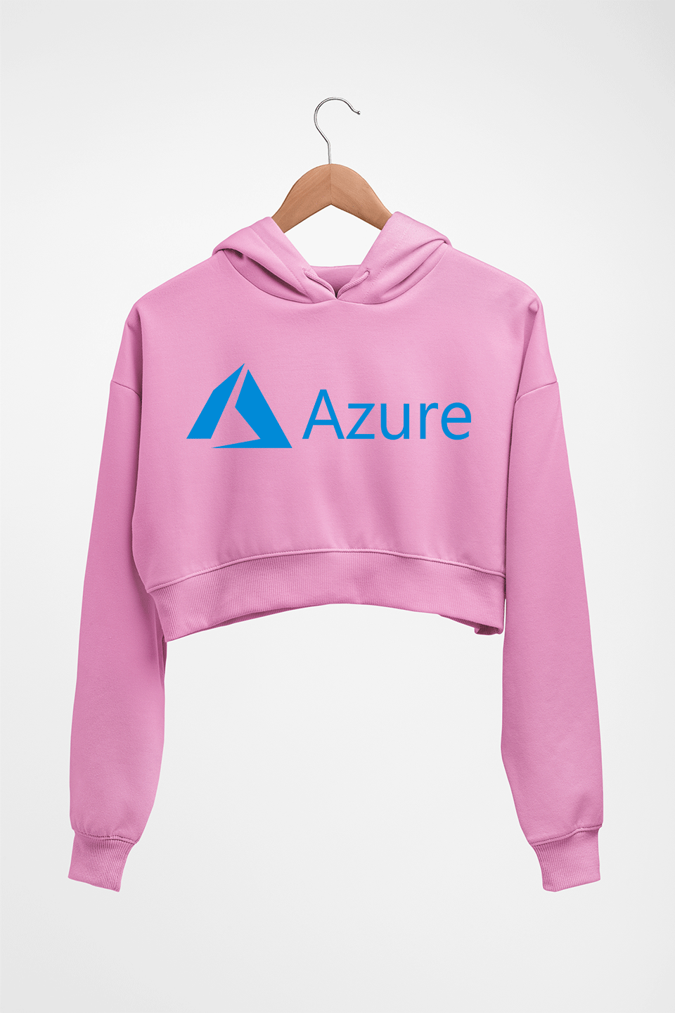 Azure Crop HOODIE FOR WOMEN-Light Baby Pink-Ektarfa.online