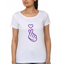 Load image into Gallery viewer, Purple Heart T-Shirt for Women-White-Ektarfa.online
