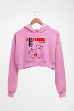 Load image into Gallery viewer, Piano Keyboard Crop HOODIE FOR WOMEN-Light Baby Pink-Ektarfa.online
