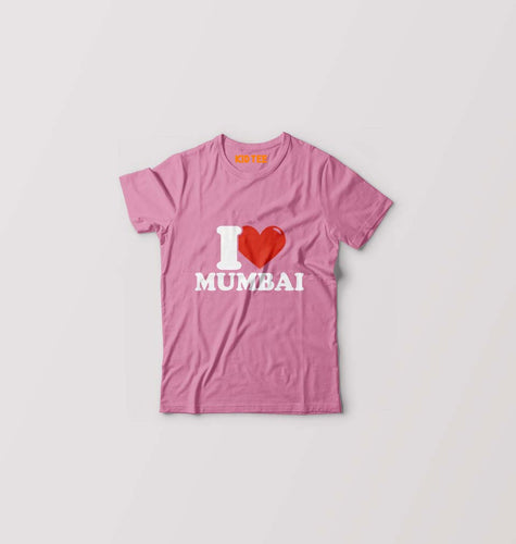 I Love Mumbai Kids T-Shirt for Boy/Girl-Pink-Ektarfa.online