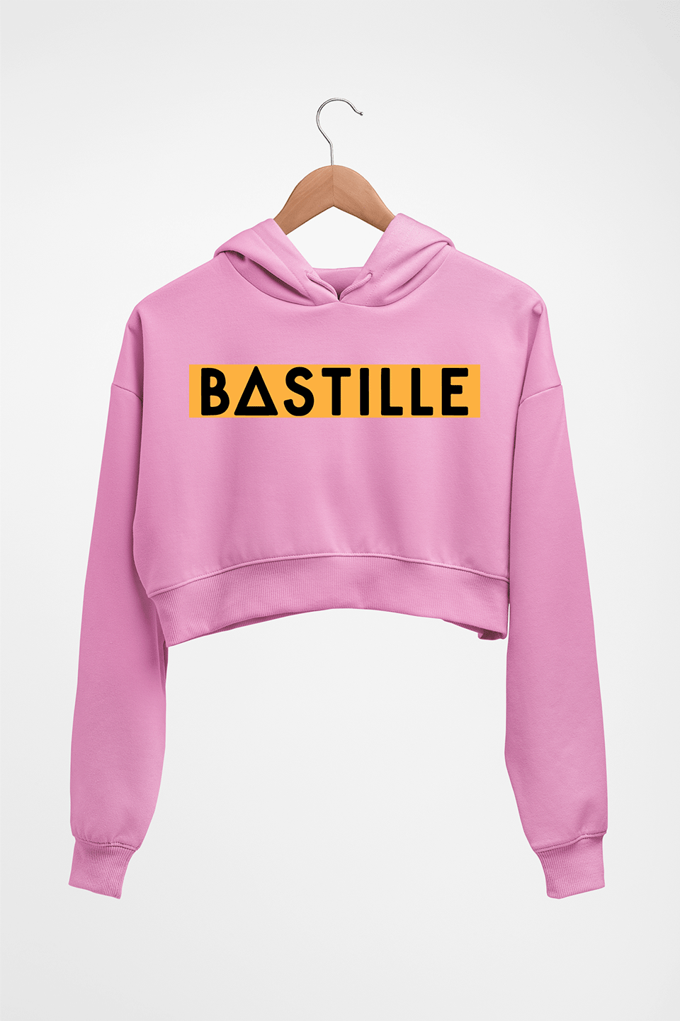 Bastille Crop HOODIE FOR WOMEN-Light Baby Pink-Ektarfa.online