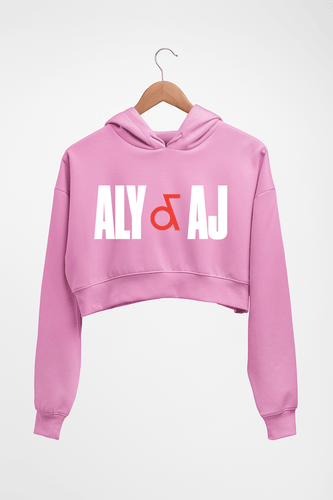 Aly & AJ Crop HOODIE FOR WOMEN-Light Baby Pink-Ektarfa.online