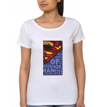 Load image into Gallery viewer, Superman Superhero T-Shirt for Women-White-Ektarfa.online
