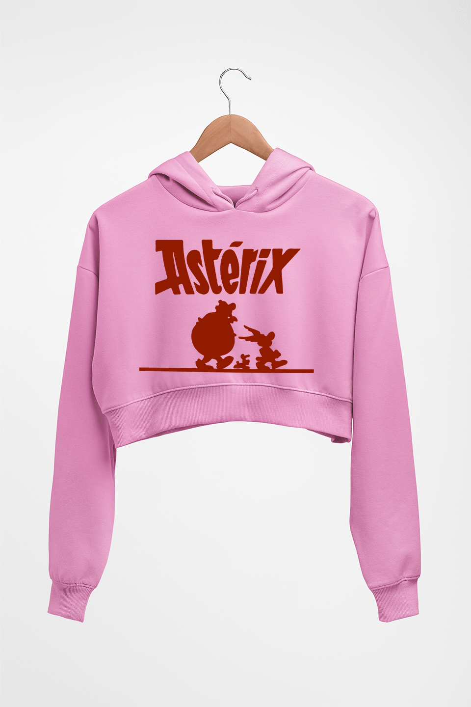 Asterix Crop HOODIE FOR WOMEN-Light Baby Pink-Ektarfa.online