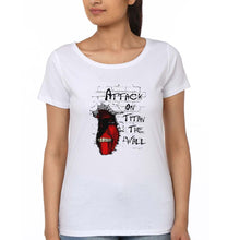 Load image into Gallery viewer, Attack on Titan T-Shirt for Women-White-Ektarfa.online
