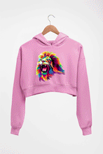Load image into Gallery viewer, Lion Crop HOODIE FOR WOMEN-Light Baby Pink-Ektarfa.online
