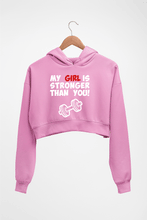 Load image into Gallery viewer, Gym Funny Crop HOODIE FOR WOMEN-Light Baby Pink-Ektarfa.online
