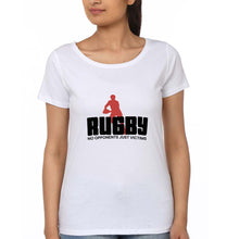 Load image into Gallery viewer, Rugby T-Shirt for Women-White-Ektarfa.online
