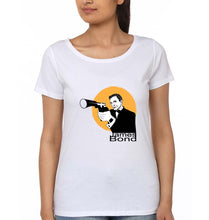 Load image into Gallery viewer, James Bond 007 T-Shirt for Womena-White-Ektarfa.online
