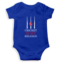 Load image into Gallery viewer, Cricket Is My Religion Kids Romper For Baby Boy/Girl-0-5 Months(18 Inches)-Royal Blue-Ektarfa.online
