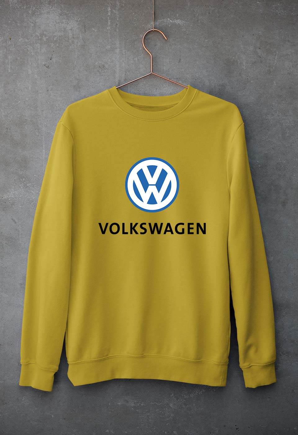 Volkswagen Unisex Sweatshirt for Men/Women-Mustard Yellow-Ektarfa.online
