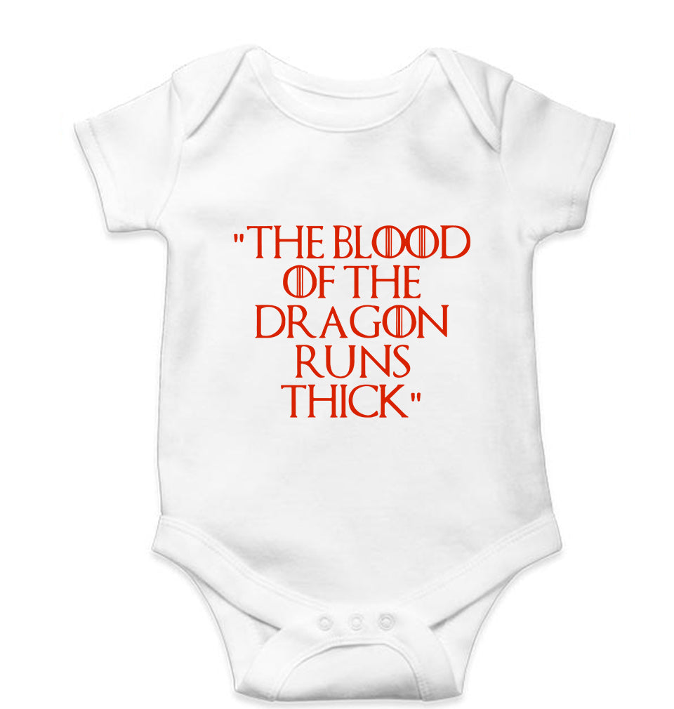 House of the Dragon (GOT) Kids Romper For Baby Boy/Girl-0-5 Months(18 Inches)-White-Ektarfa.online