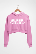 Load image into Gallery viewer, Super Soldier Crop HOODIE FOR WOMEN-Light Baby Pink-Ektarfa.online
