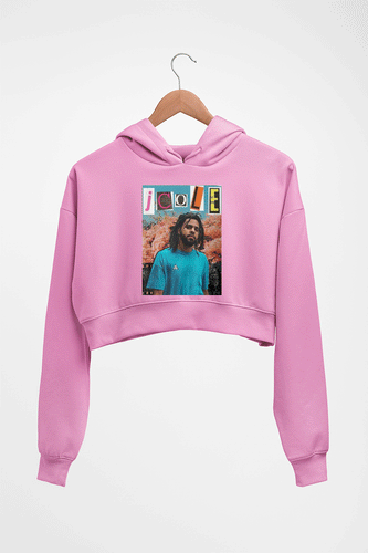 J. Cole Crop HOODIE FOR WOMEN-Light Baby Pink-Ektarfa.online