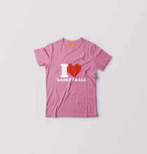 Load image into Gallery viewer, I Love Basketball Kids T-Shirt for Boy/Girl-Pink-Ektarfa.online
