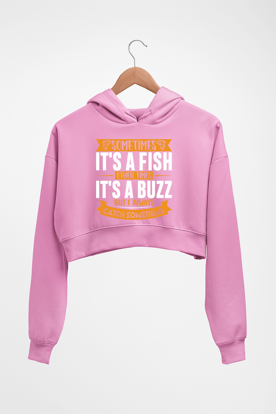 Fishing Crop HOODIE FOR WOMEN-Light Baby Pink-Ektarfa.online