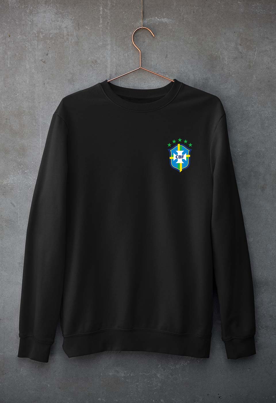 Brazil Football Unisex Sweatshirt for Men/Women-Black-Ektarfa.online