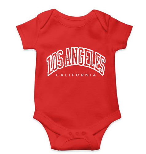 Varsity Los Angeles Kids Romper For Baby Boy/Girl-Red-Ektarfa.online