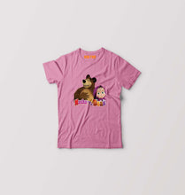 Load image into Gallery viewer, Masha and the Bear Kids T-Shirt for Boy/Girl-Pink-Ektarfa.online
