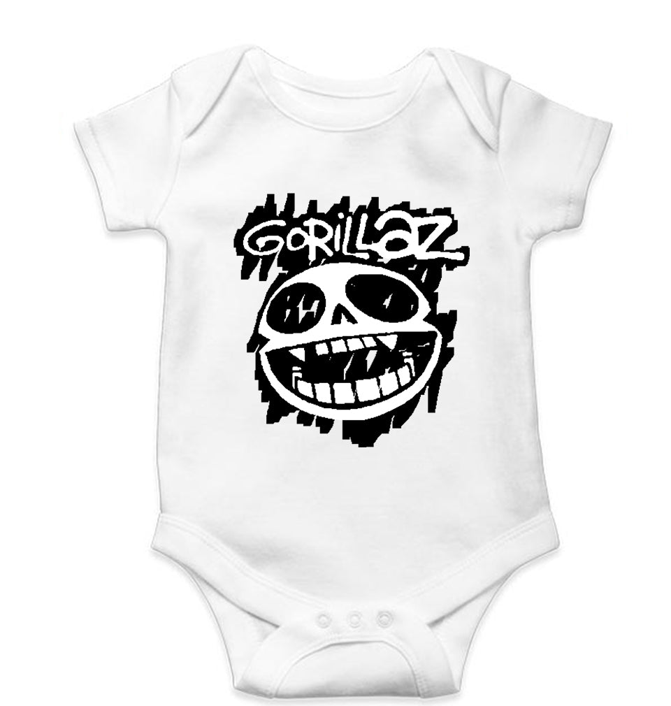 Gorillaz Kids Romper For Baby Boy/Girl-White-Ektarfa.online