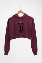 Load image into Gallery viewer, Juventus Crop HOODIE FOR WOMEN-Maroon-Ektarfa.online
