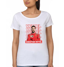 Load image into Gallery viewer, Sebastian Vettel F1 T-Shirt for Women-White-Ektarfa.online
