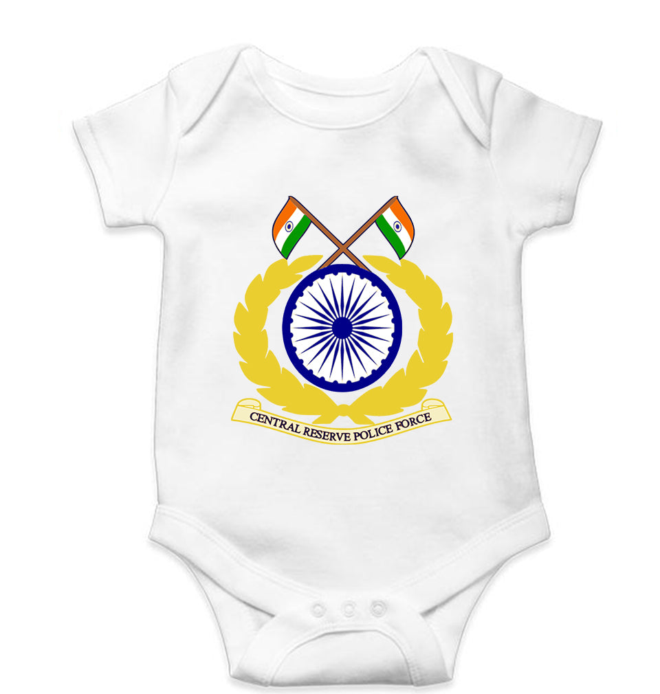CRPF Kids Romper For Baby Boy/Girl-White-Ektarfa.online