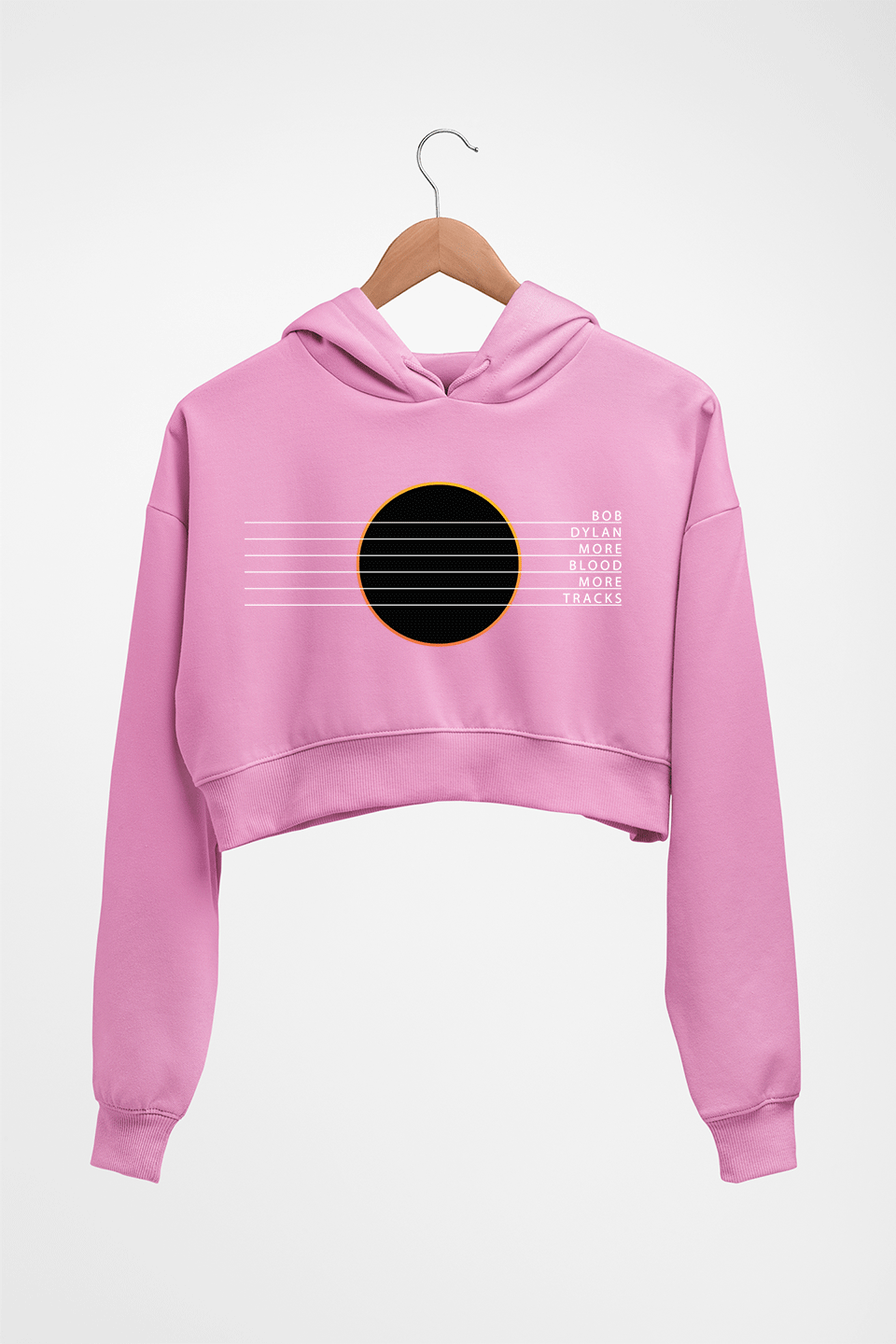 Bob Dylan Crop HOODIE FOR WOMEN-Light Baby Pink-Ektarfa.online